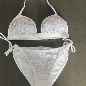VENUS White/Silver Sequin Bikini 👙